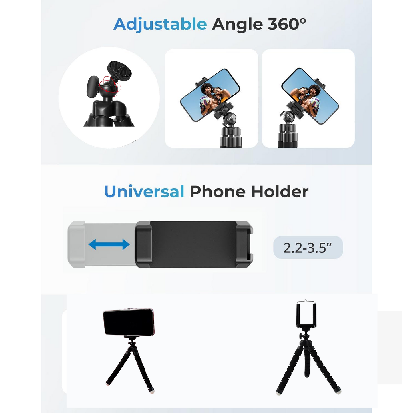 Mini Octopus Tripod with Phone Holder